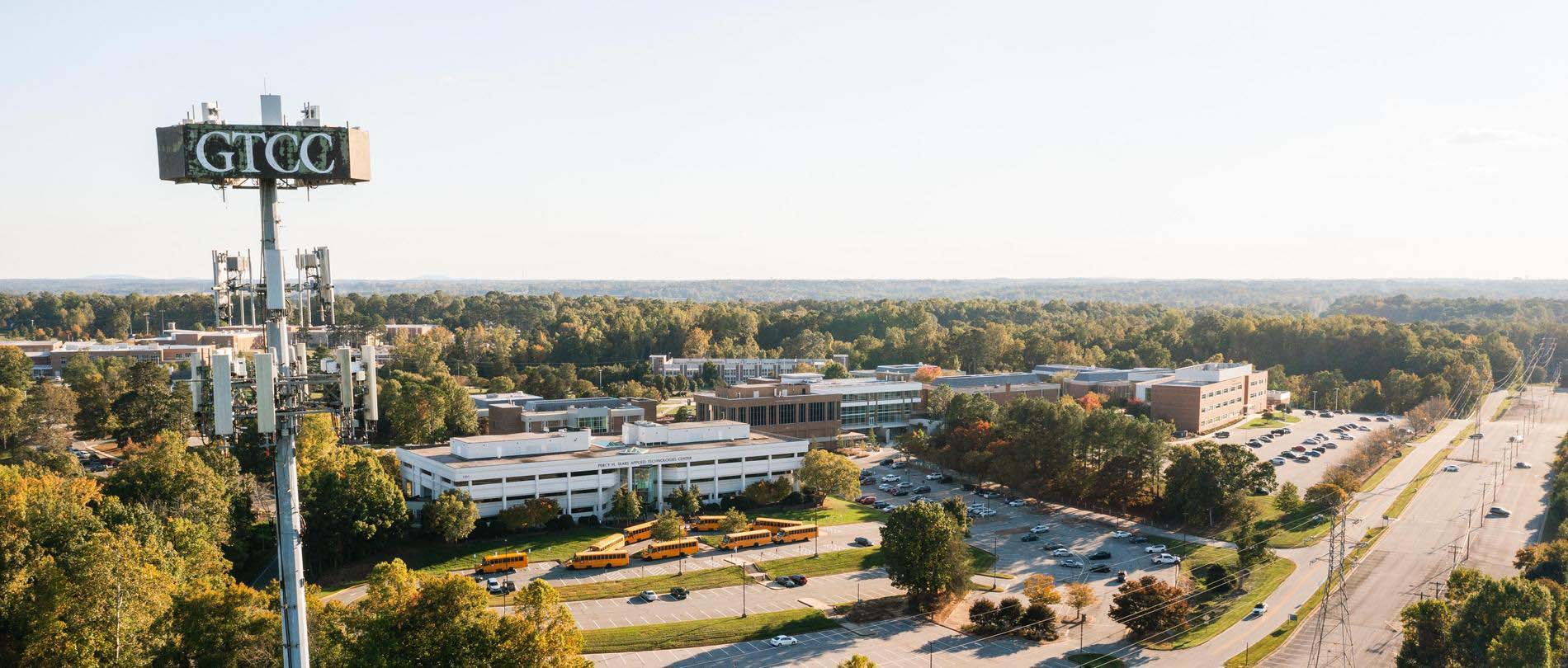 Aerial view of GTCC's Jamestown Campus