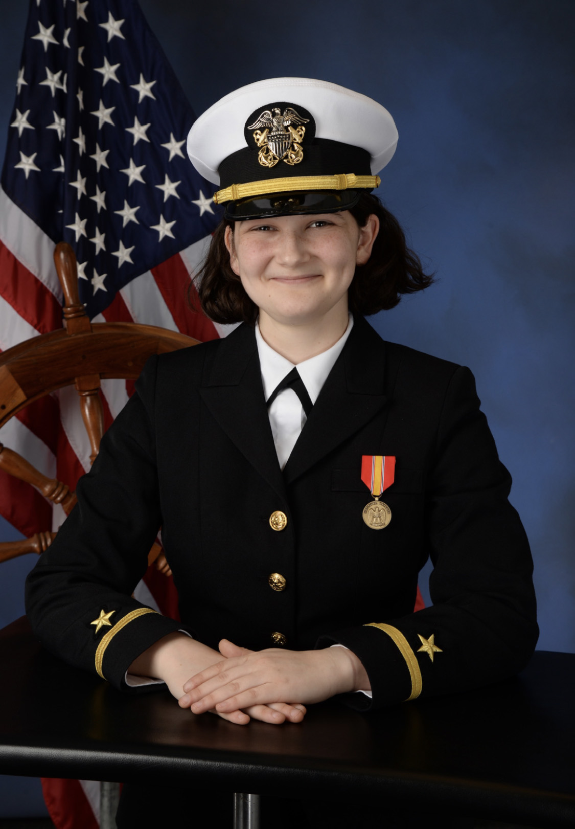 GTCC alumna Miranda Williams' Navy headshot.