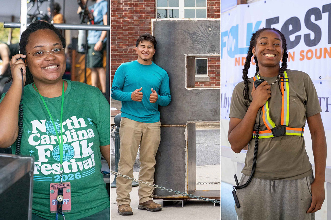 GTCC students build skills behind the scenes at the North Carolina Folk Festival