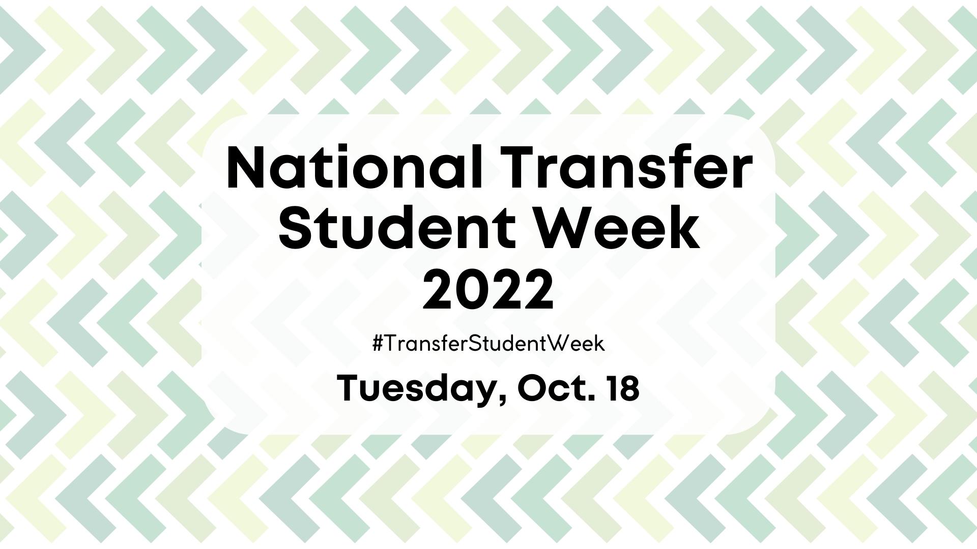 National Transfer Student Week 2022 graphic