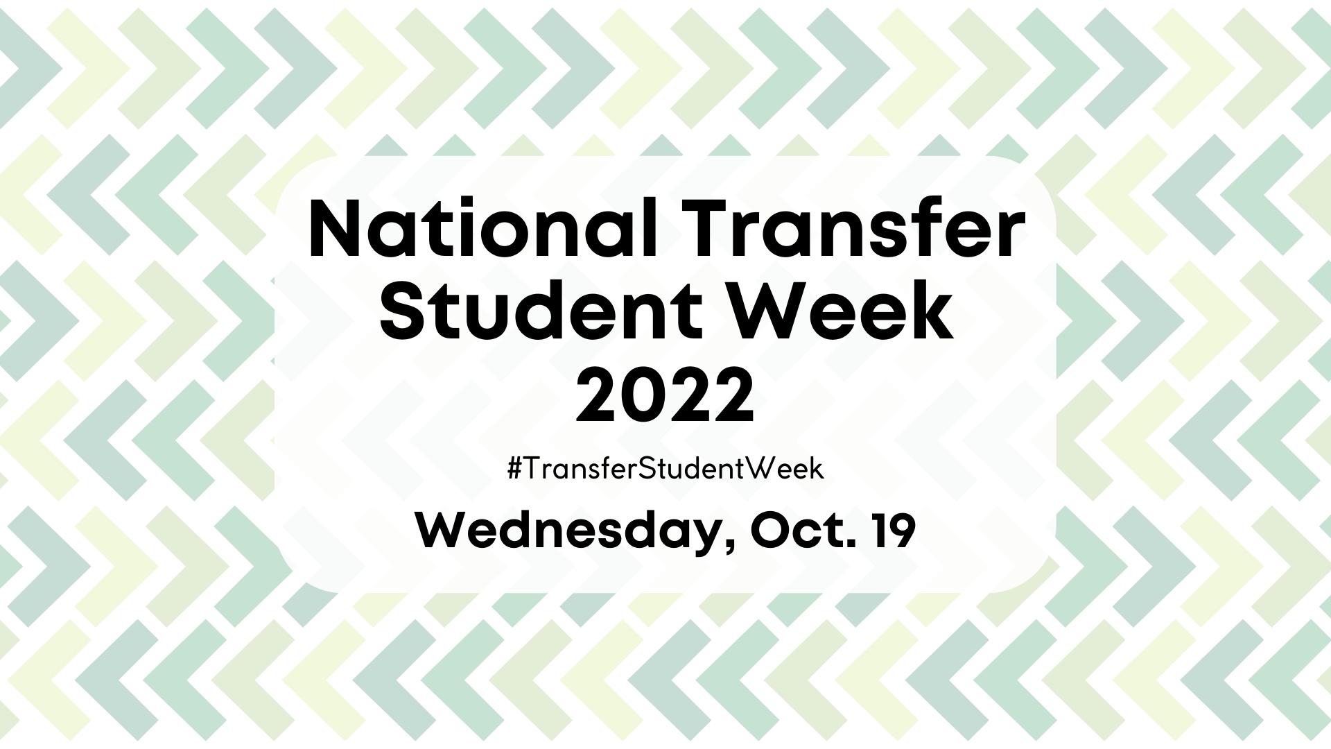 National Transfer Student Week 2022 graphic