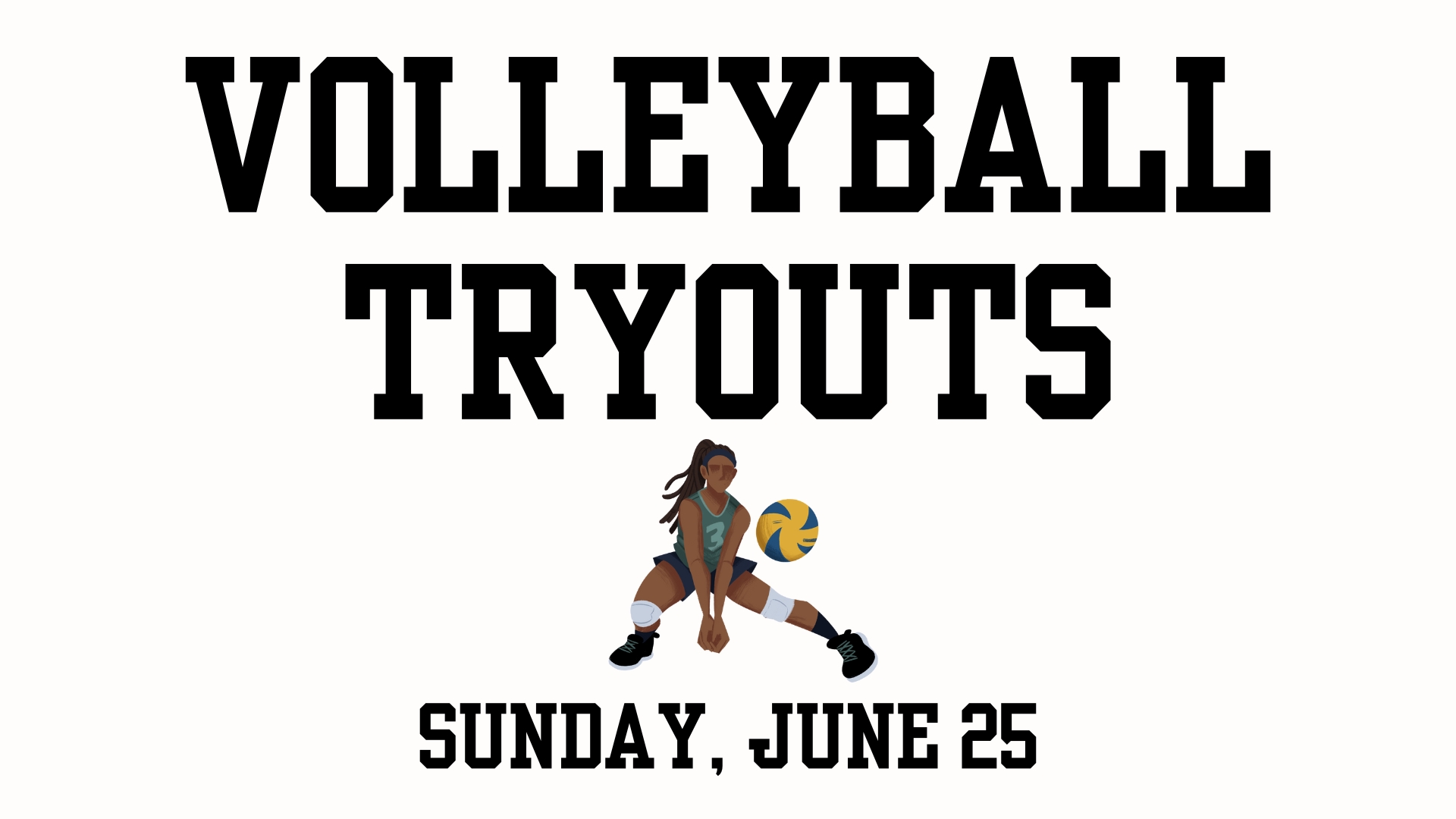 Women's Volleyball Tryouts graphic