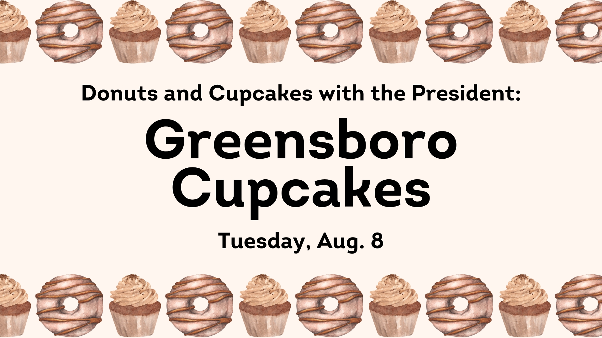 Donuts and Cupcakes with the President: Greensboro Cupcakes graphic