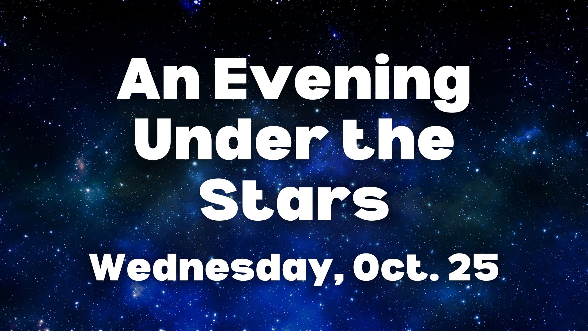 An Evening Under the Stars graphic