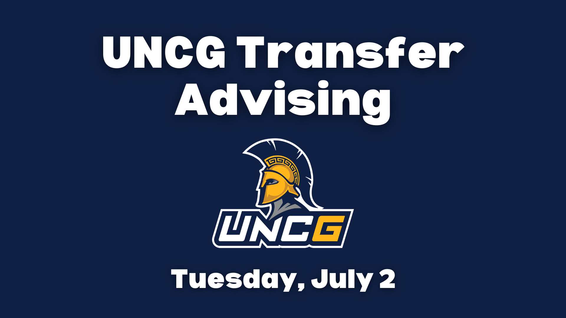 UNCG Transfer Advising graphic