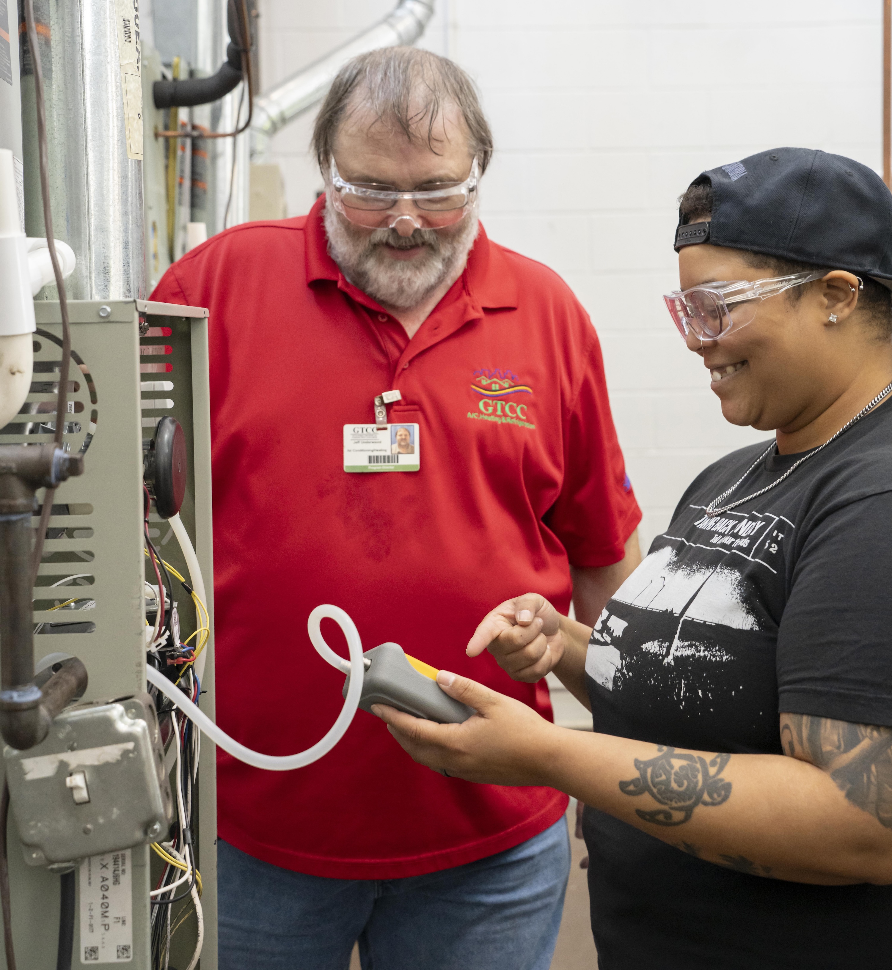 Hands-on experience of GTCC’s HVAC program  exactly what Kleadus Foreman needed for new career pathway